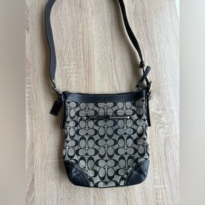 Vintage Black and Grey Coach Bag